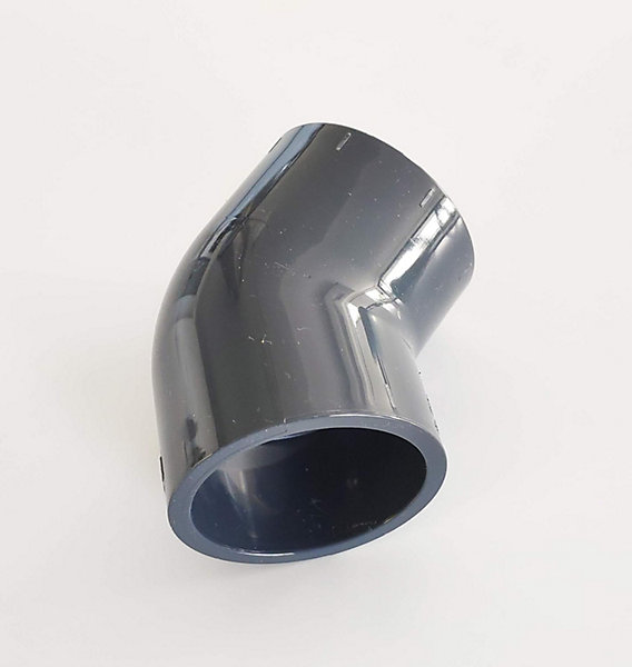 Coude PVC Pression 45 degrés FF 50mm50 mm intérieur PN16 Femelle Femelle FF