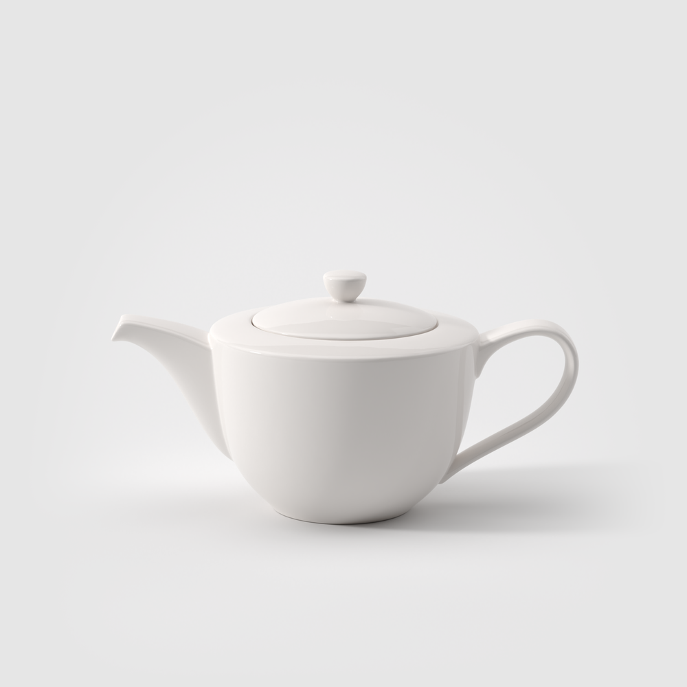 For Me Teapot - White, 40.6 oz, Premium Porcelain