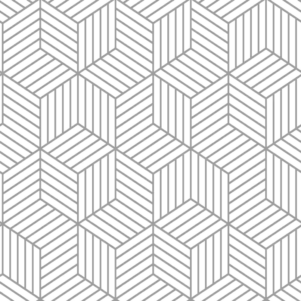 RoomMates Peel & Stick Removable Wallpaper, Repositionable & Washable, 20.5-in x 16.5-ft, Grey Striped Hexagon