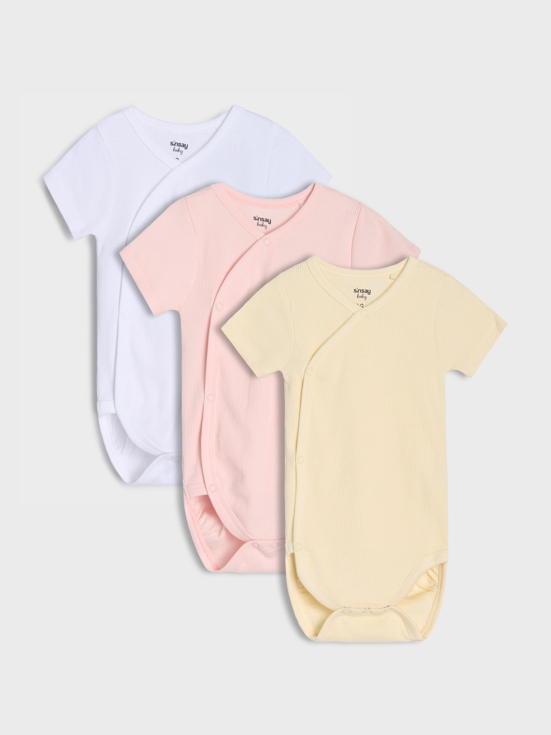 Body z prążkowanej dzianiny 3 pack