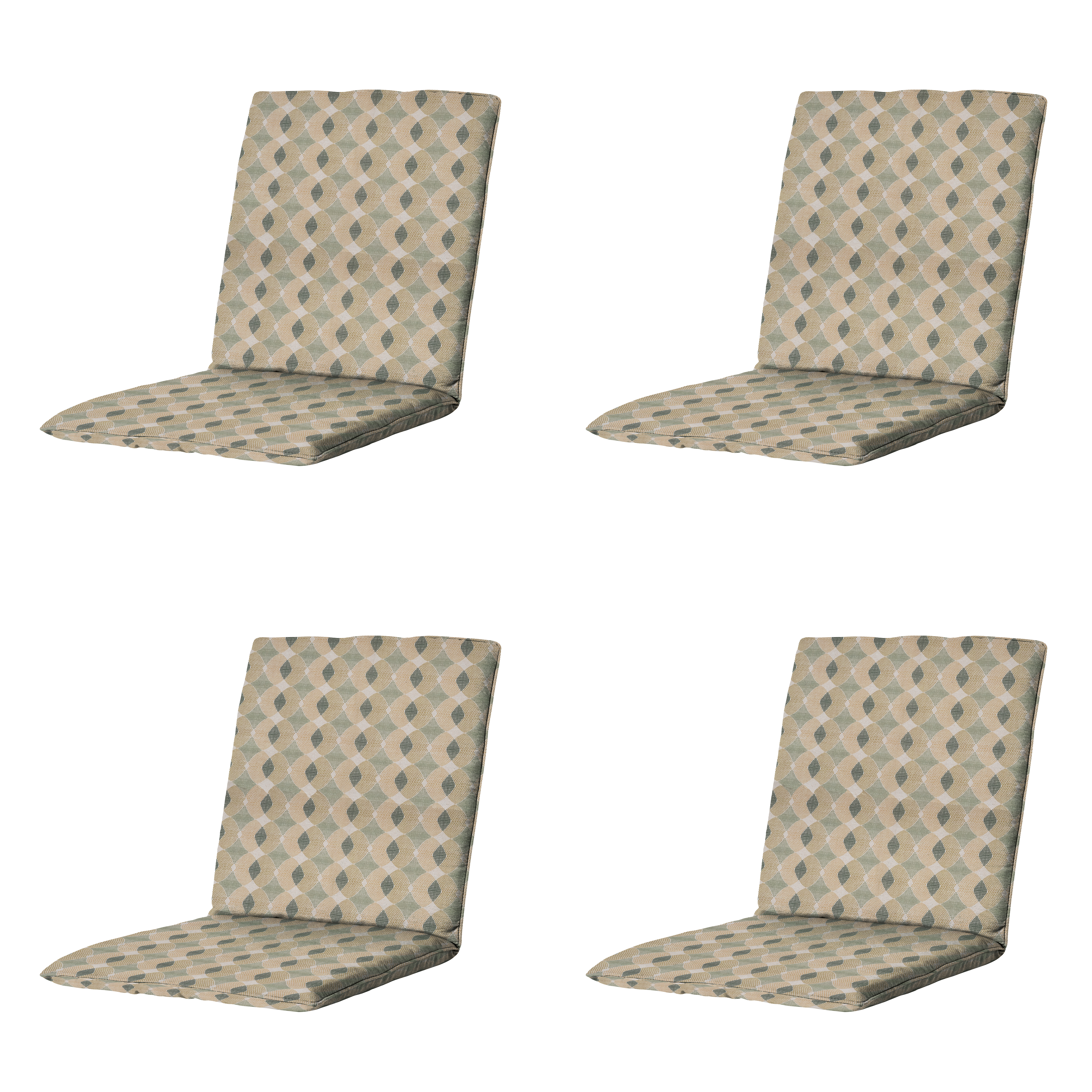 Madison stapelstoelkussen Rae - groen - 97x49x5cm - set van 4
