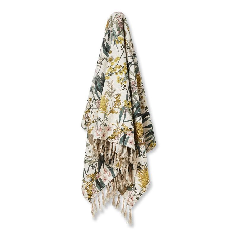 Eucalyptus Sage Linen Throw