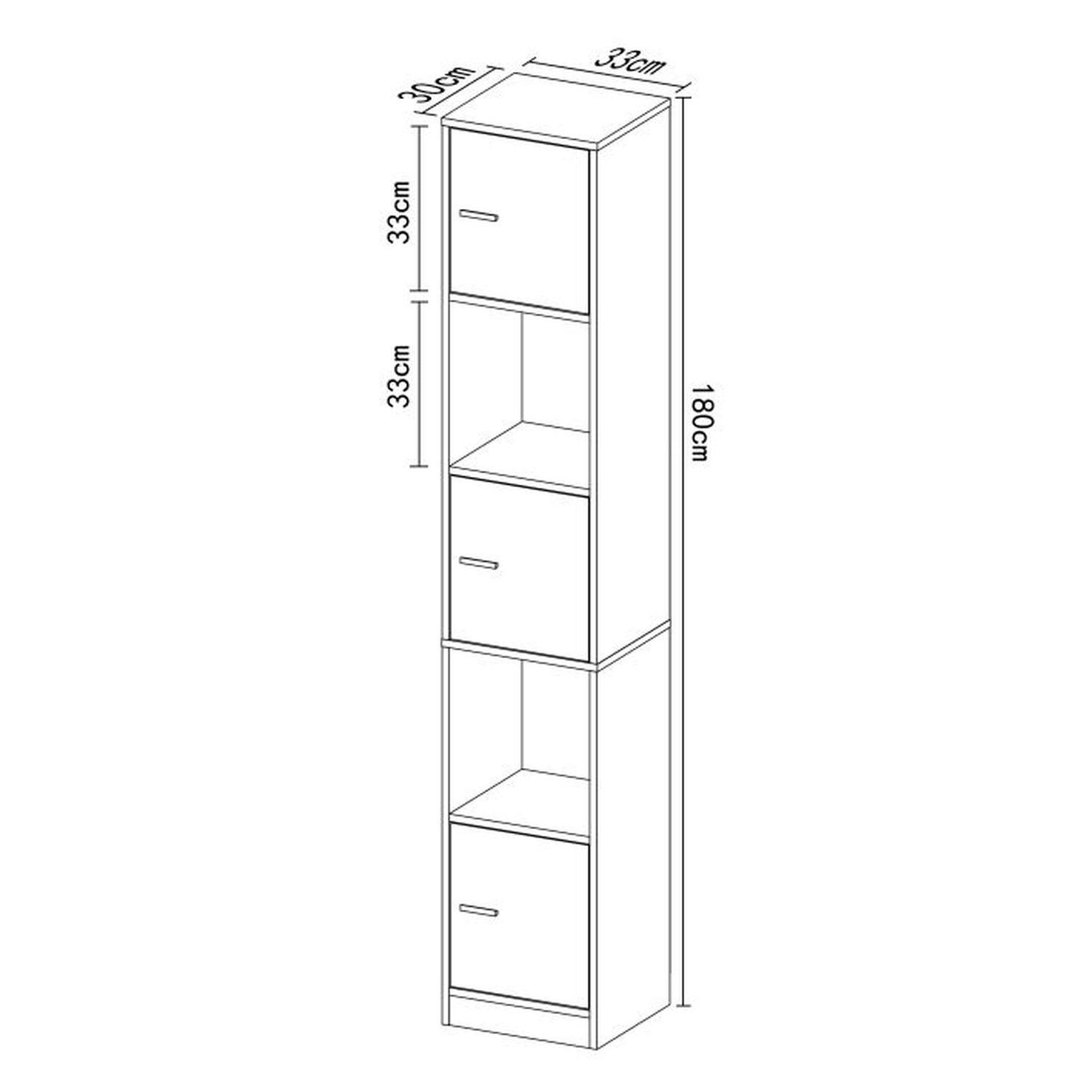 - Colonne de salle de bain blanc 180 x 33 x 30 cm