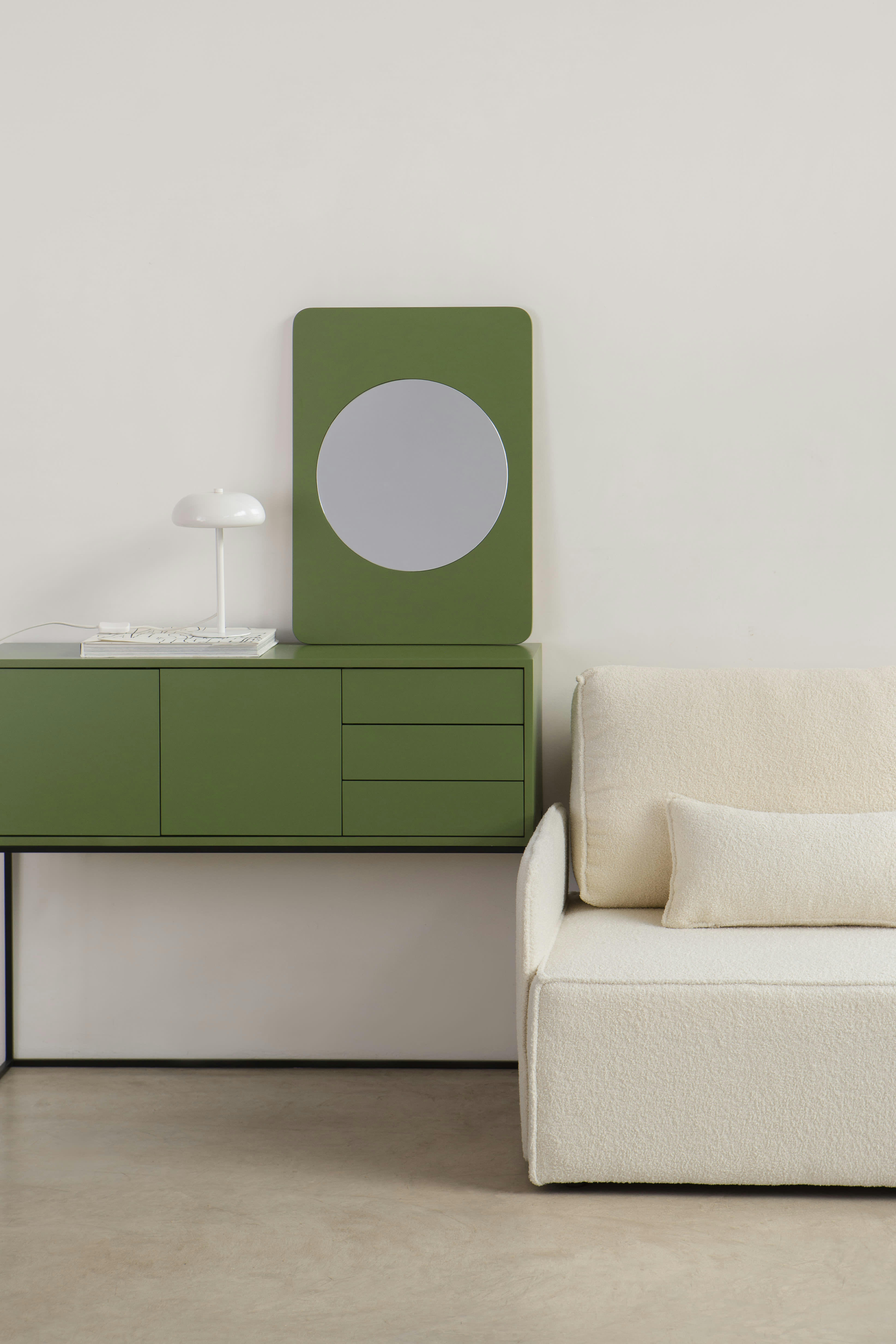 MILOS - Miroir en MDF 70x50cm Vert