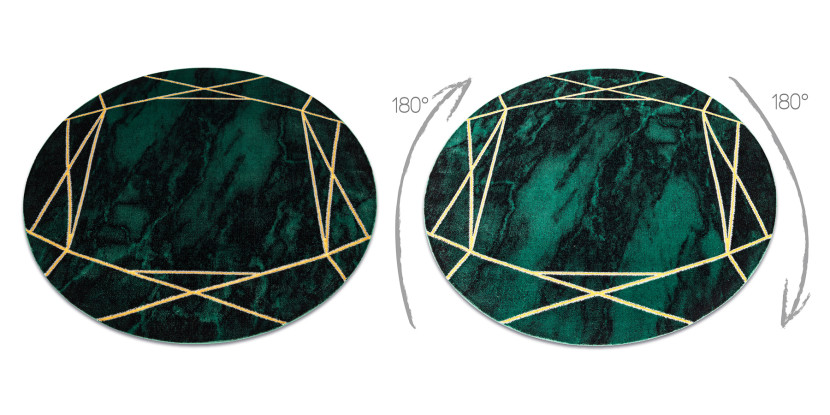Dywan EMERALD ekskluzywny 1022 - glamour, stylowy marmur, koło 120 cm
