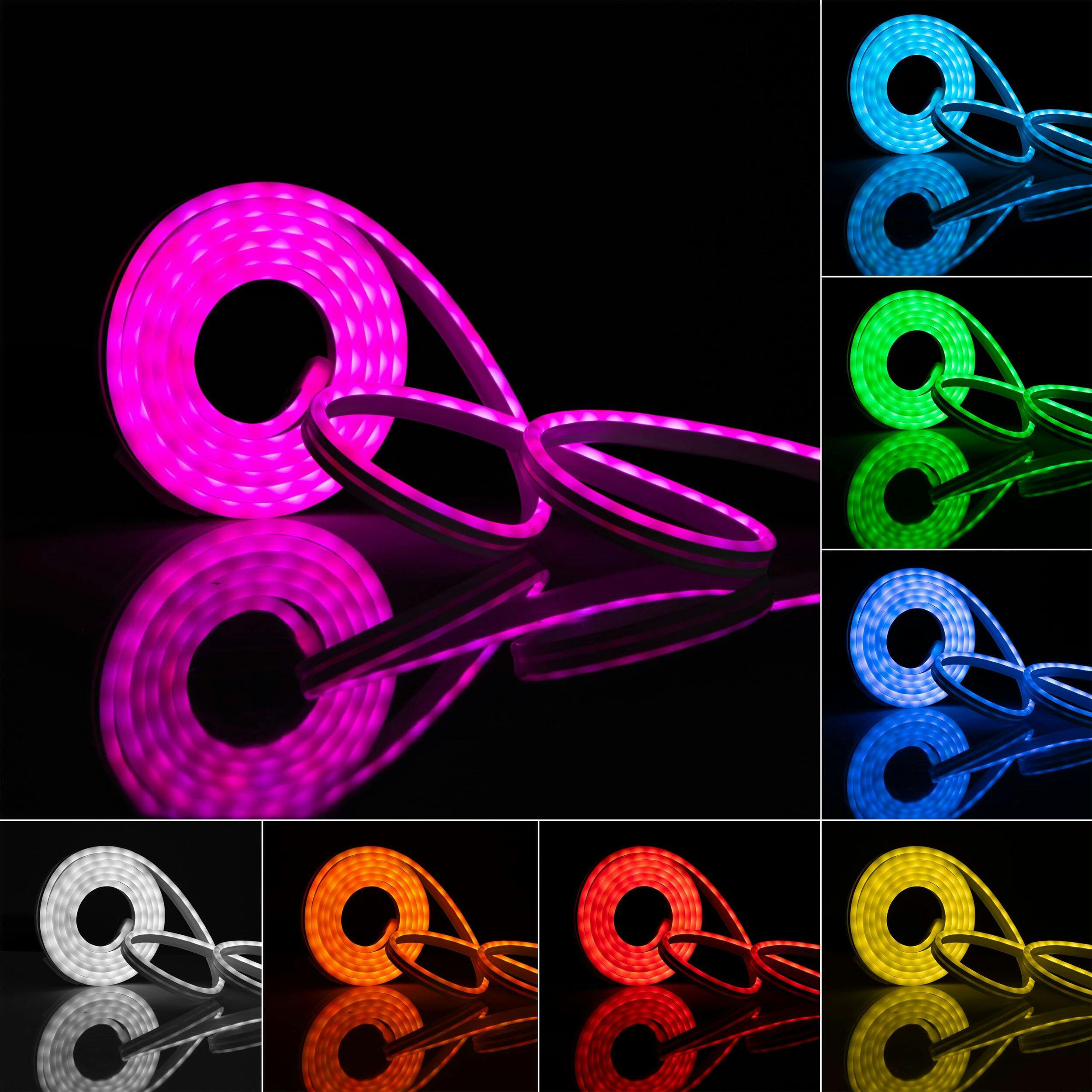 West & Arrow Merkury LED RGB Neon Rope Strip Light, 9.8-ft