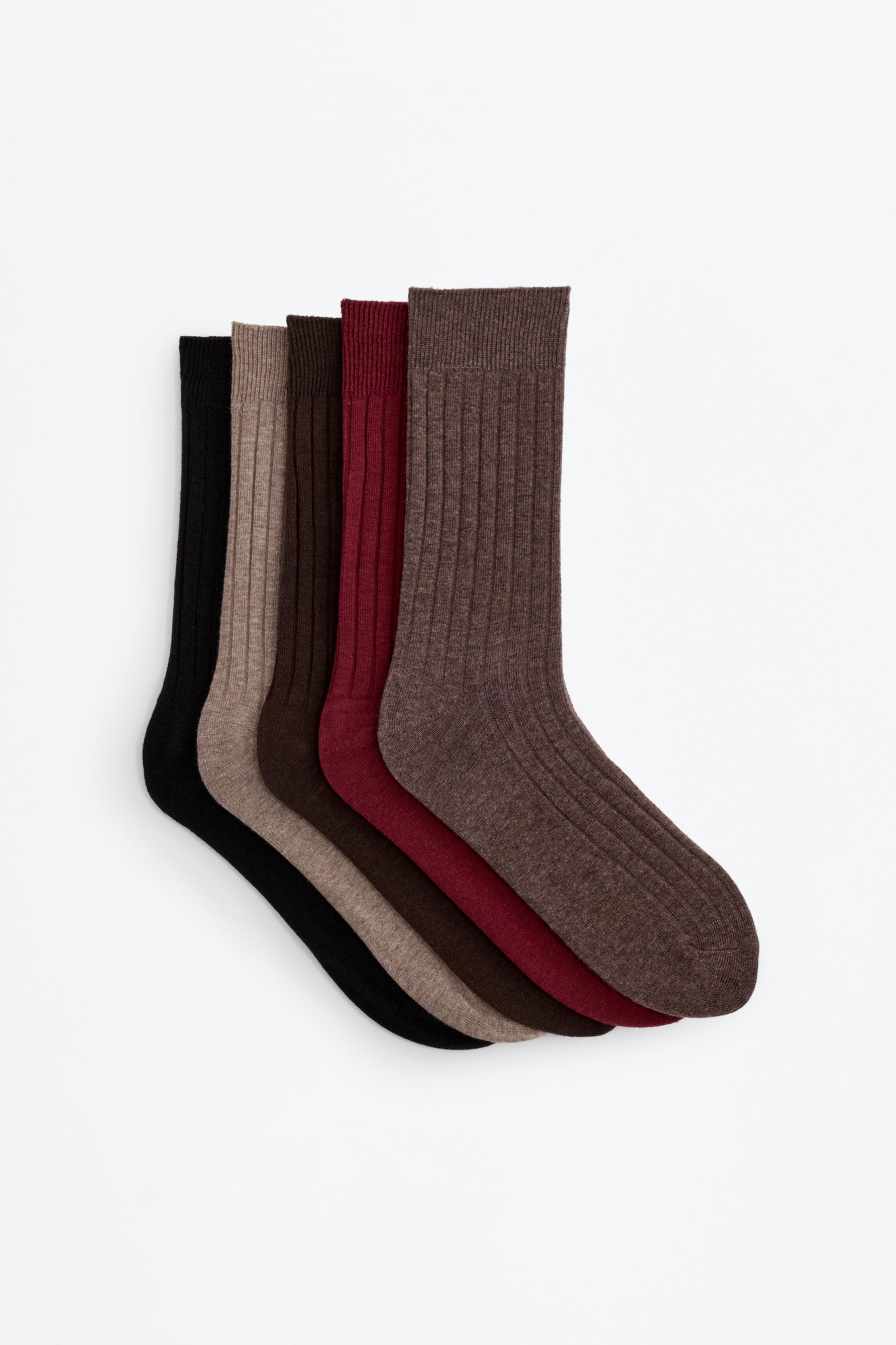 Pack 5 calcetines largos canalé