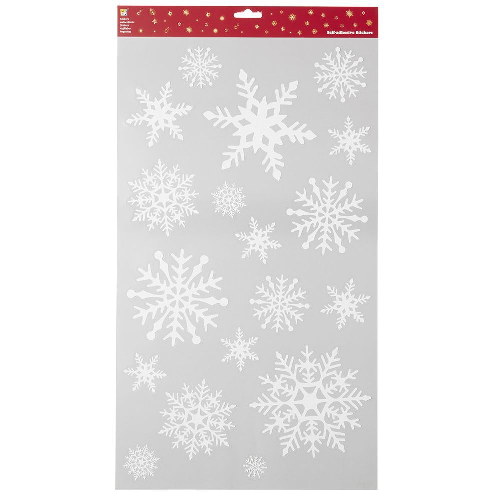Stickers de No&euml;l flocon de neige blanc