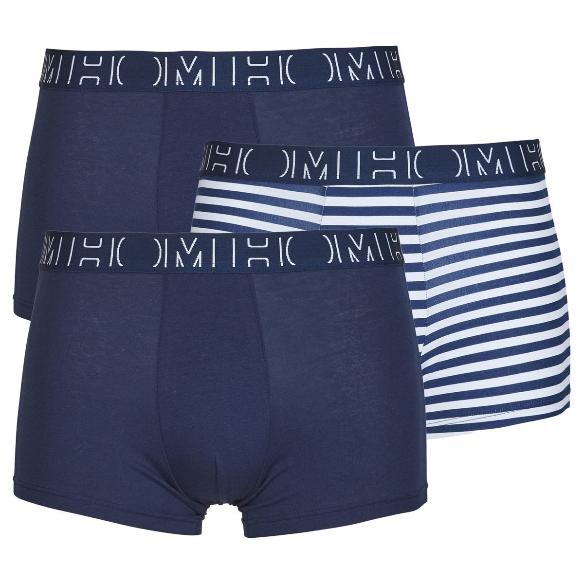 Hom - CHRISTOFER boxer Pack de 3 - Marine / White