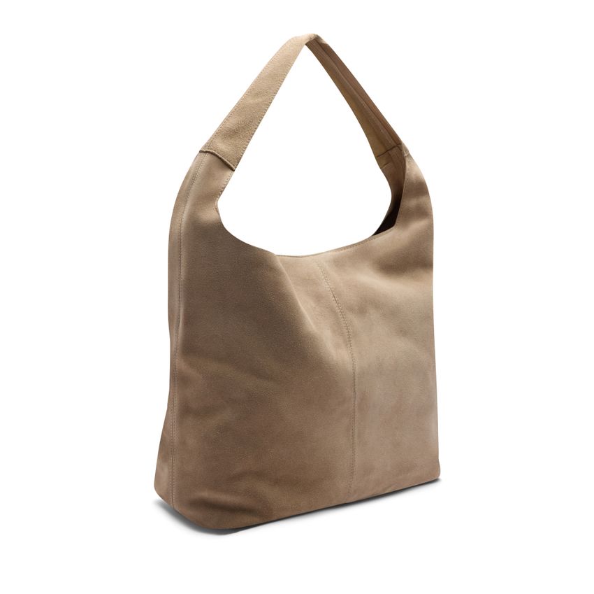Manfield Beige suède shopper