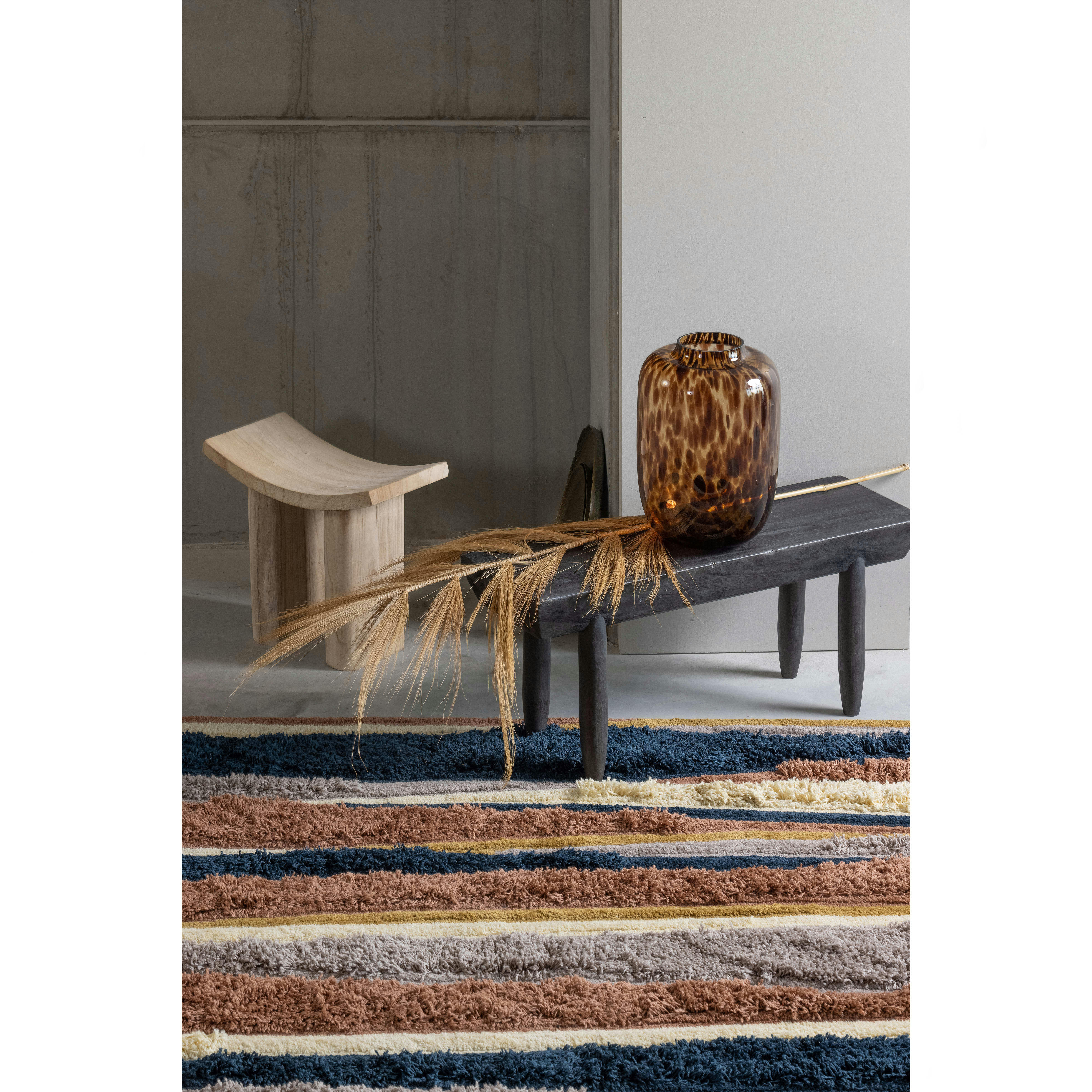 FLOWERFIELDS - Tapis rayé multicolore 170x240