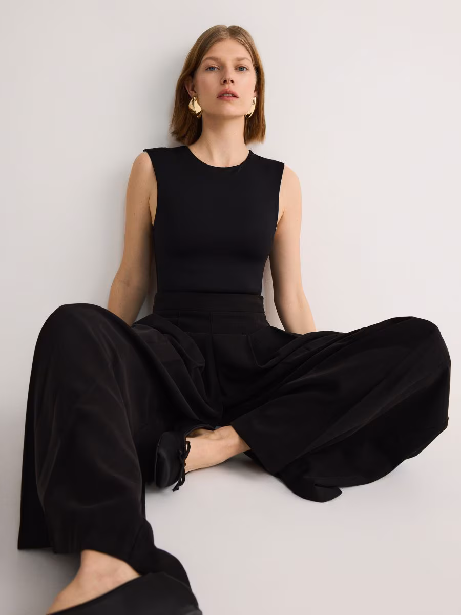 Rib Knit Jersey Bodysuit