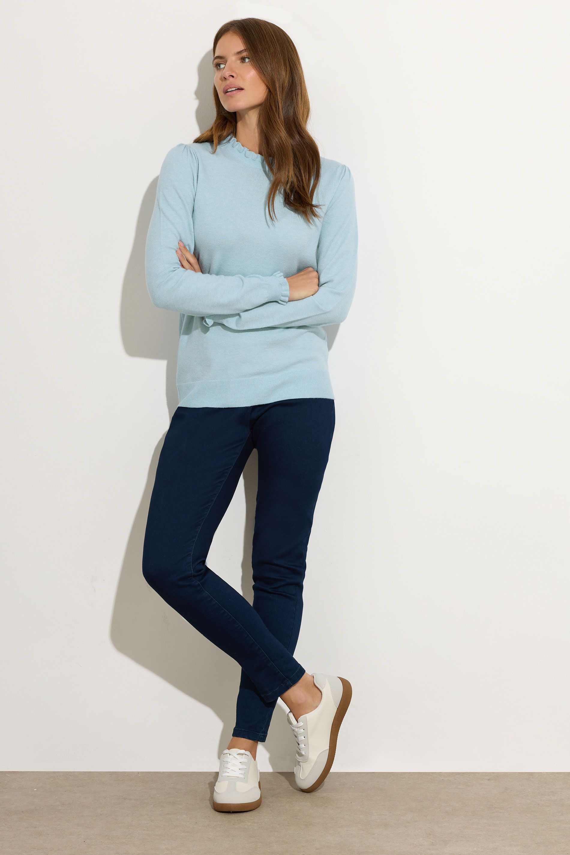 M&Co Frill Neck Knitted Jumper