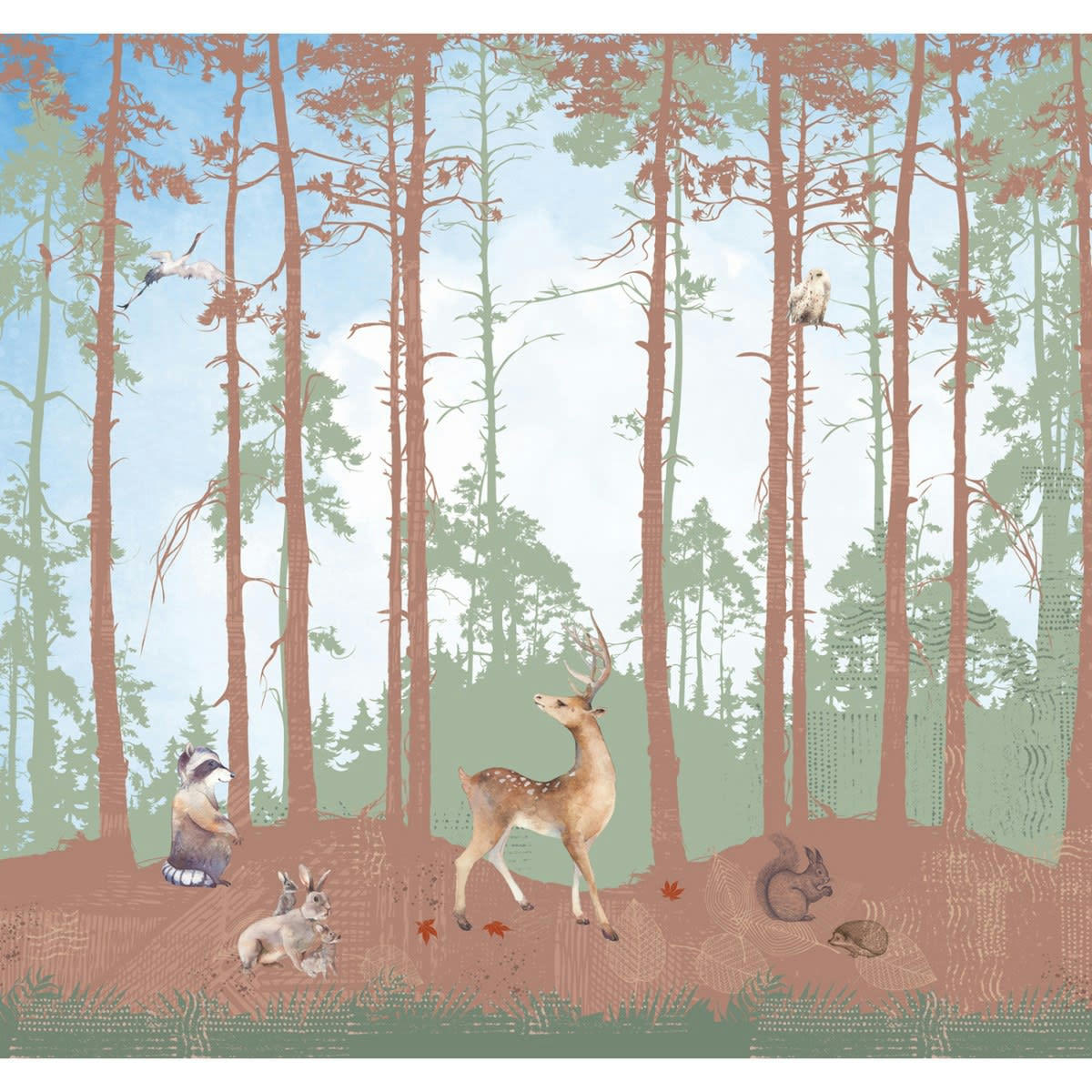PIKATCHOUNE 2 - Papier peint panoramique motif imprimé Multicolore 288x270cm
