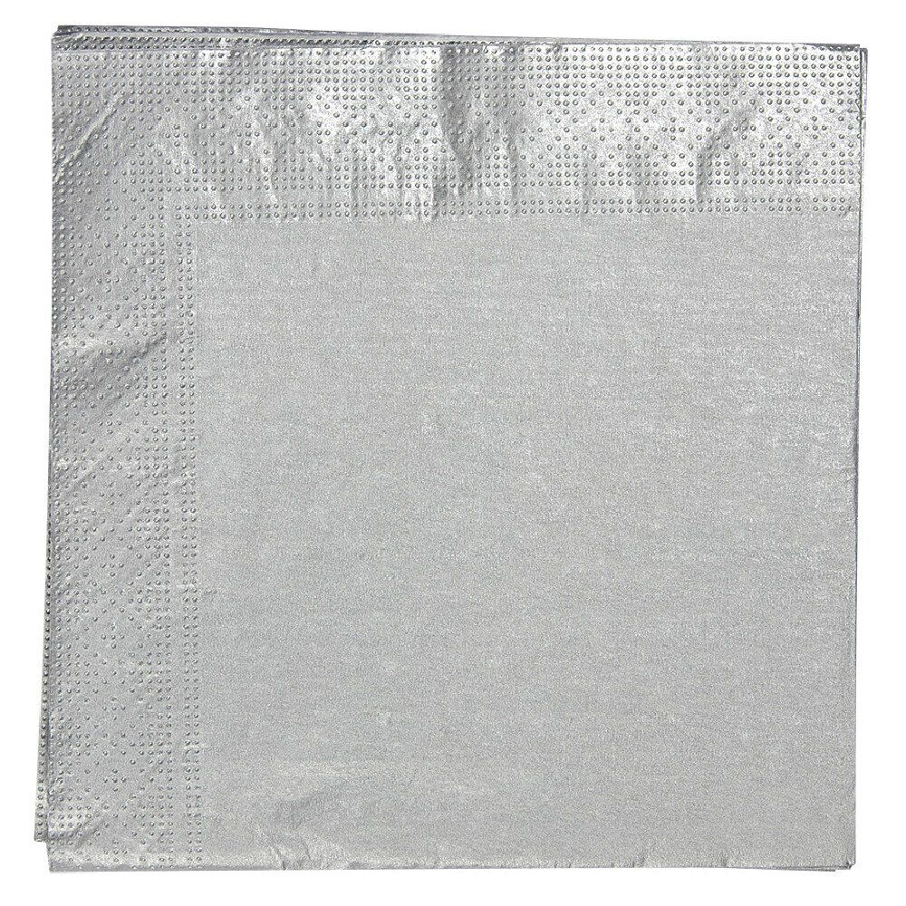 Serviette en papier argenté x 40