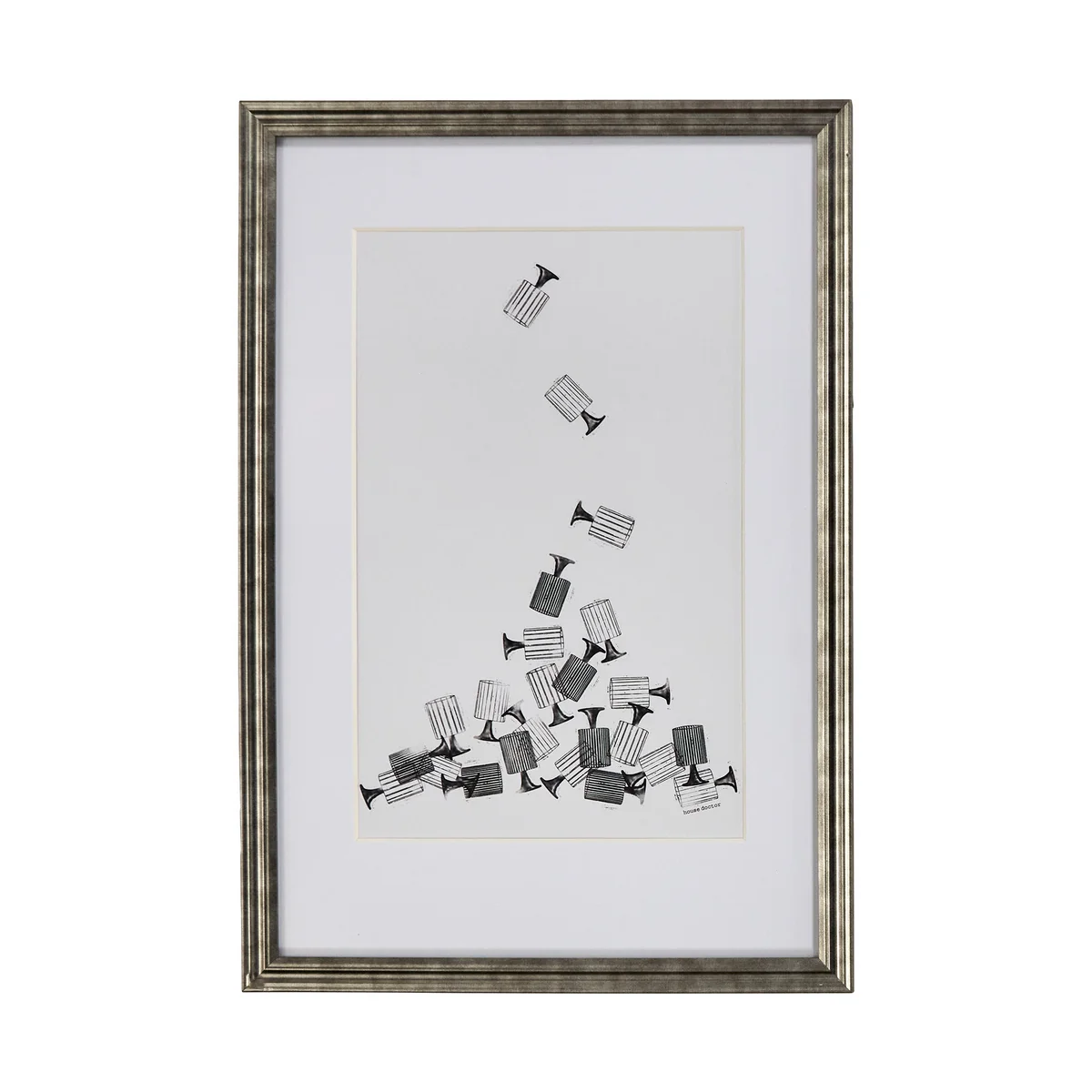 House Doctor - Amp Wandbild, 40 x 60 cm, schwarz / weiß