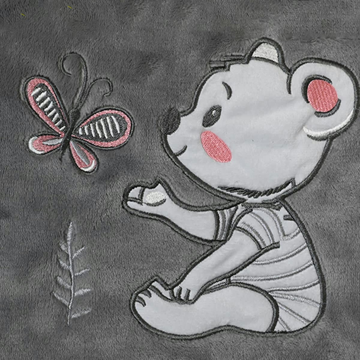 - Plaid polaire doux & chaud  gris perle 75x100 cm