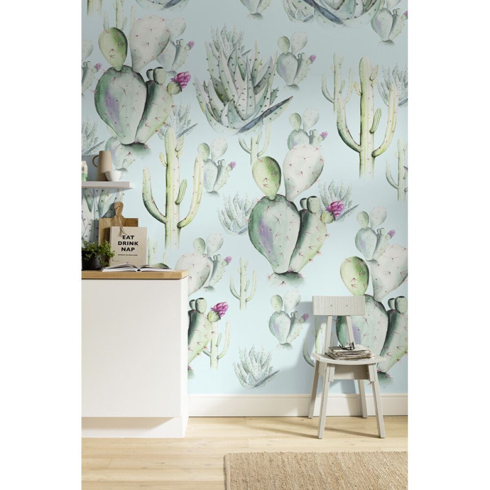 FOTOTAPET KOMAR KAKTUS BLÅ 200X250 CM