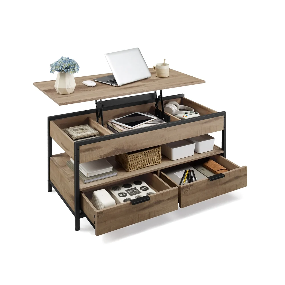 Table basse avec plateau relevable