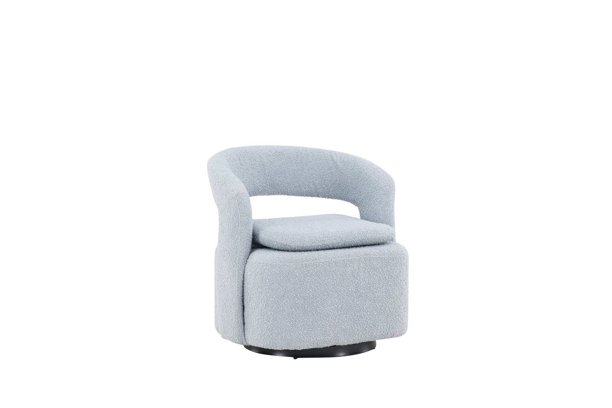 Rebellenclub Fauteuil Akando - Licht blauw bouclé