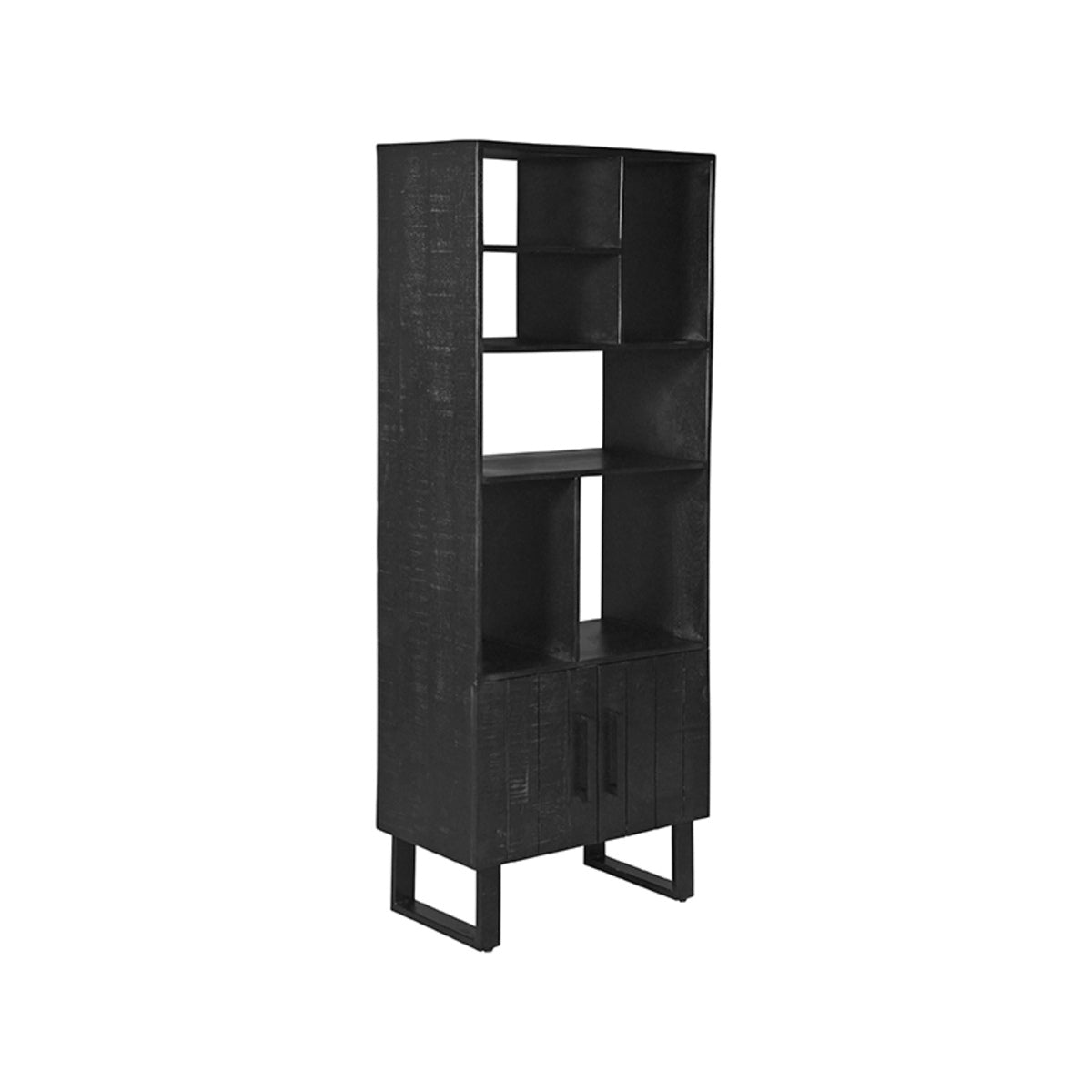 LABEL51 Boekenkast Santos - Zwart Mangohout - 70x40x190cm