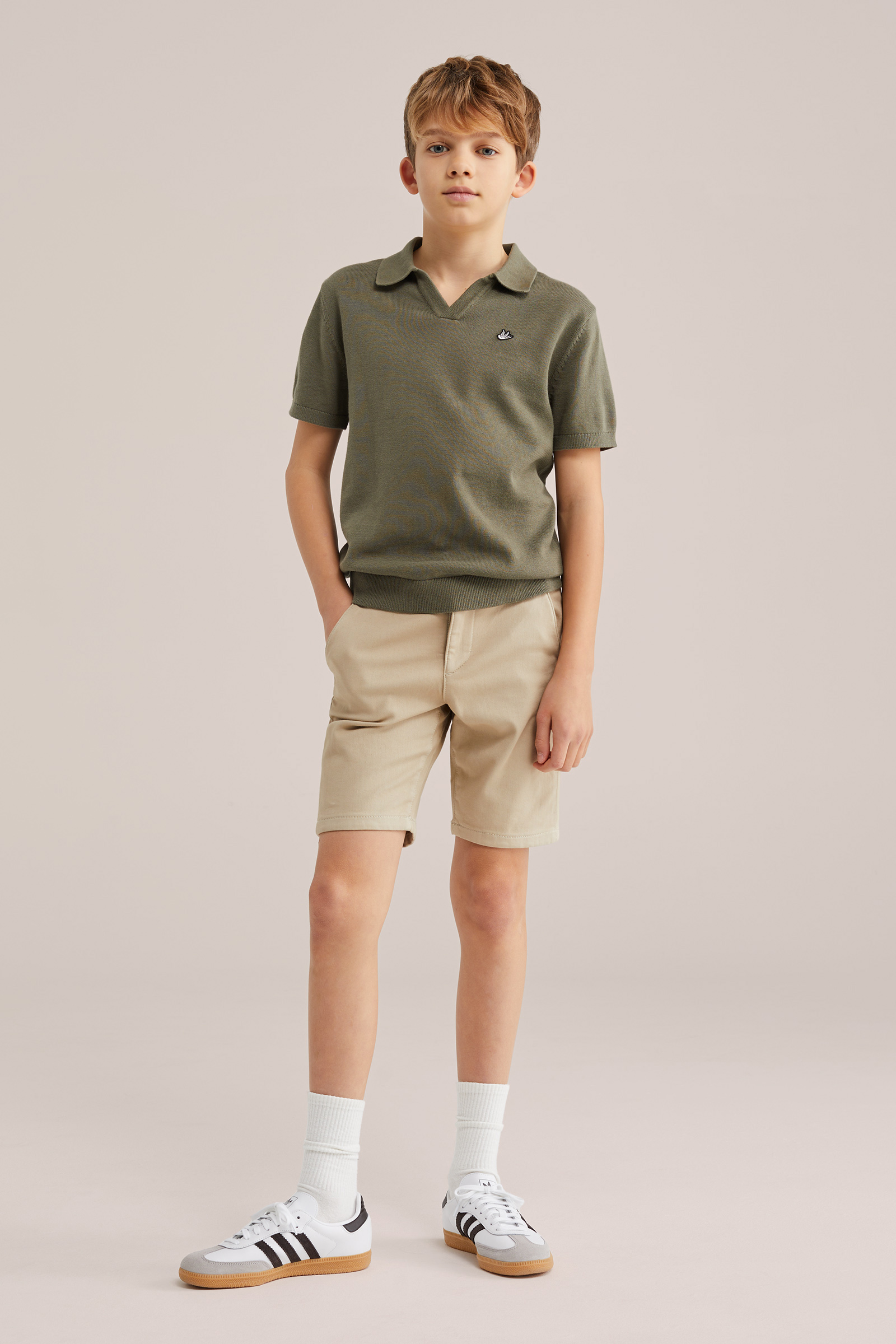 Jongens slim fit chino short