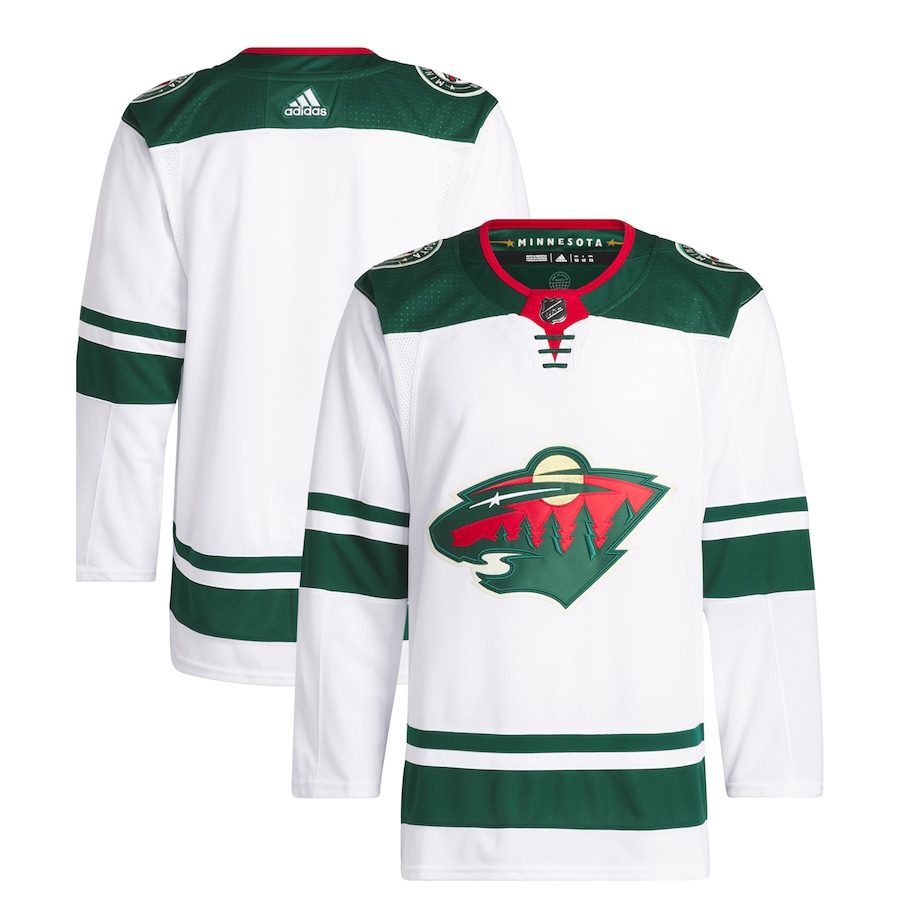 Minnesota Wild adidas Away Primegreen Authentic Pro Jersey – White