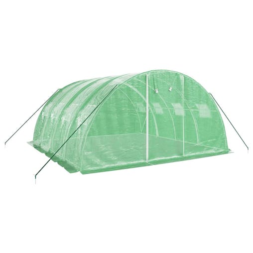 NNEVL Greenhouse with Steel Frame Green 16 m&sup2; 4x4x2 m