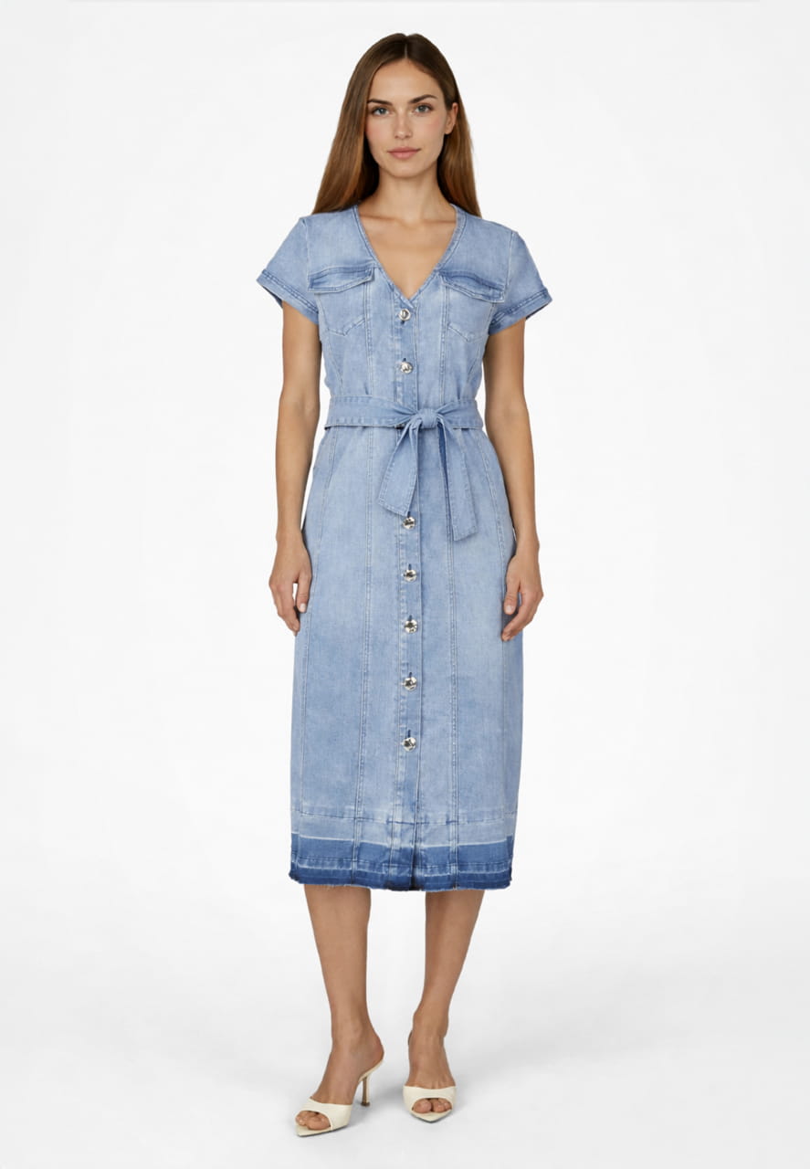 Jeanskleid in Midilänge