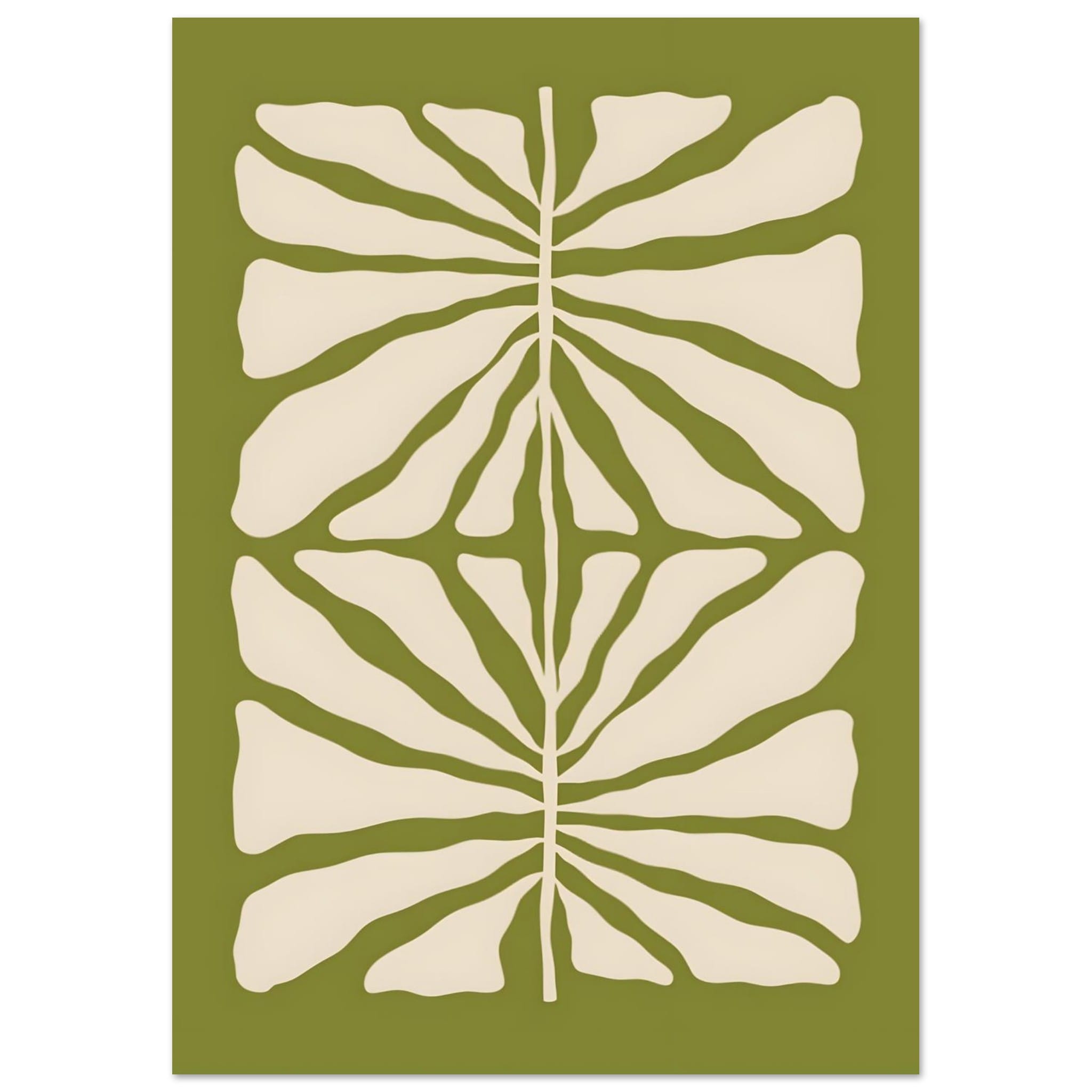 Artfulprints Poster Matisse - Green vibrant reef  - A4 21x29.7 cm - Groen