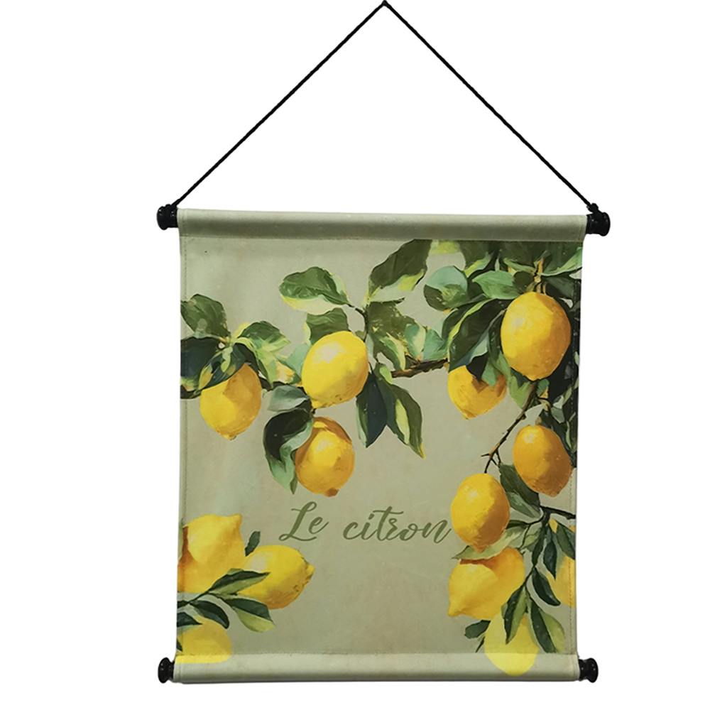 Toile kakemono citrons 50x50 cm