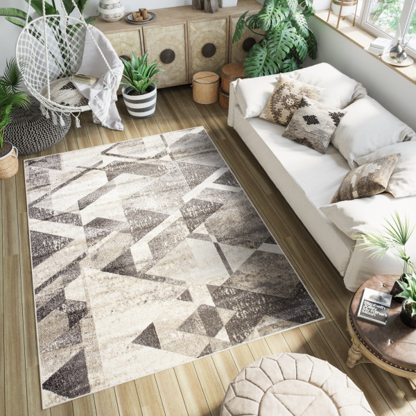 Dywan Chemex Petra Nowoczesny 3038 1 244 Beżowy 120x170