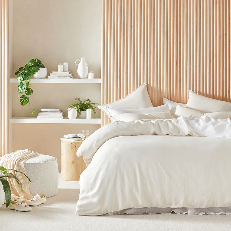 Vintage Washed Linen Pearl Pillowcases