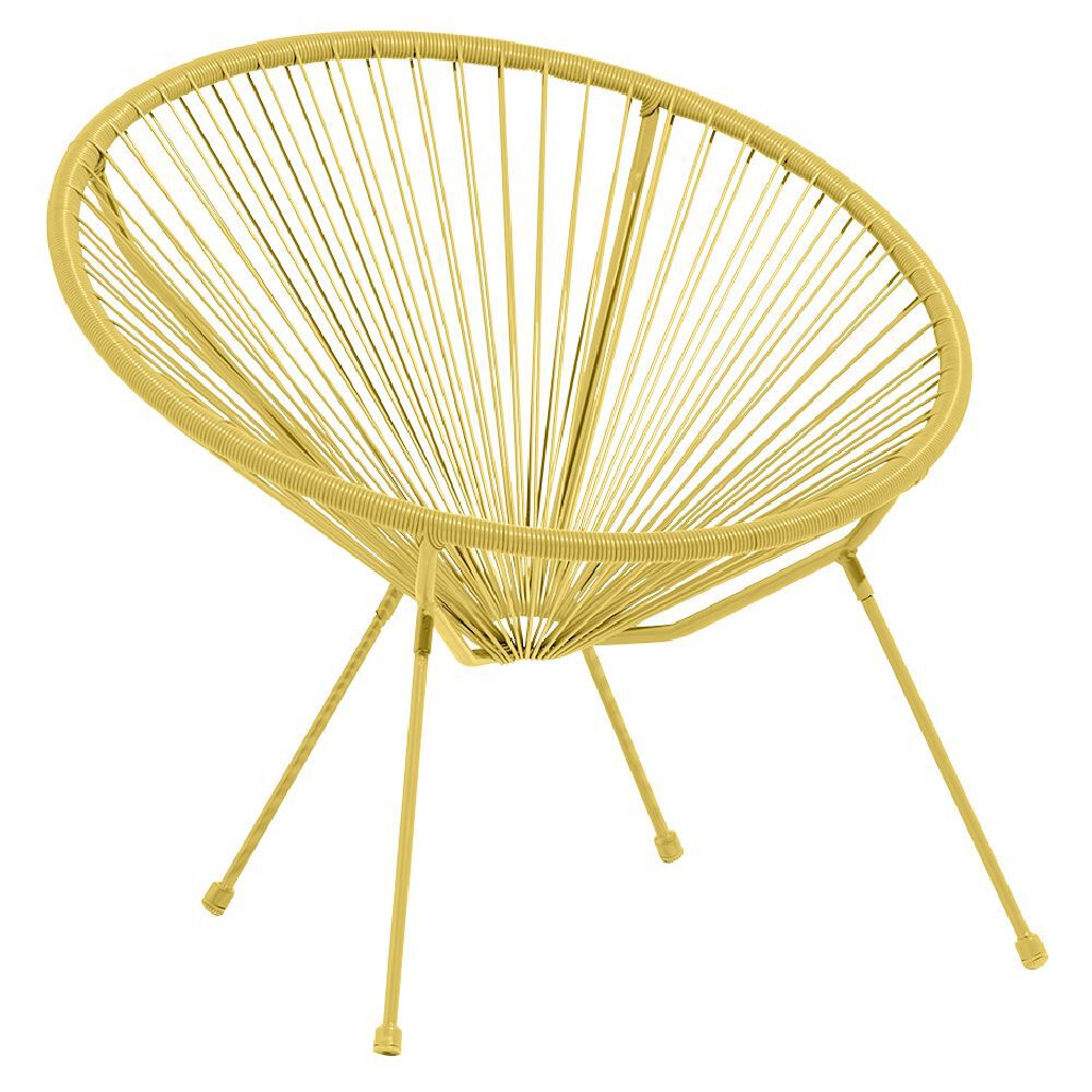 Fauteuil de jardin Urban filaire jaune 85x72xH83cm