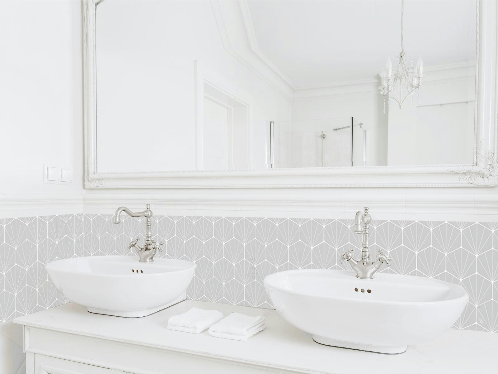 CONSTELLATION - Crédence adhésive gris 400x40cm