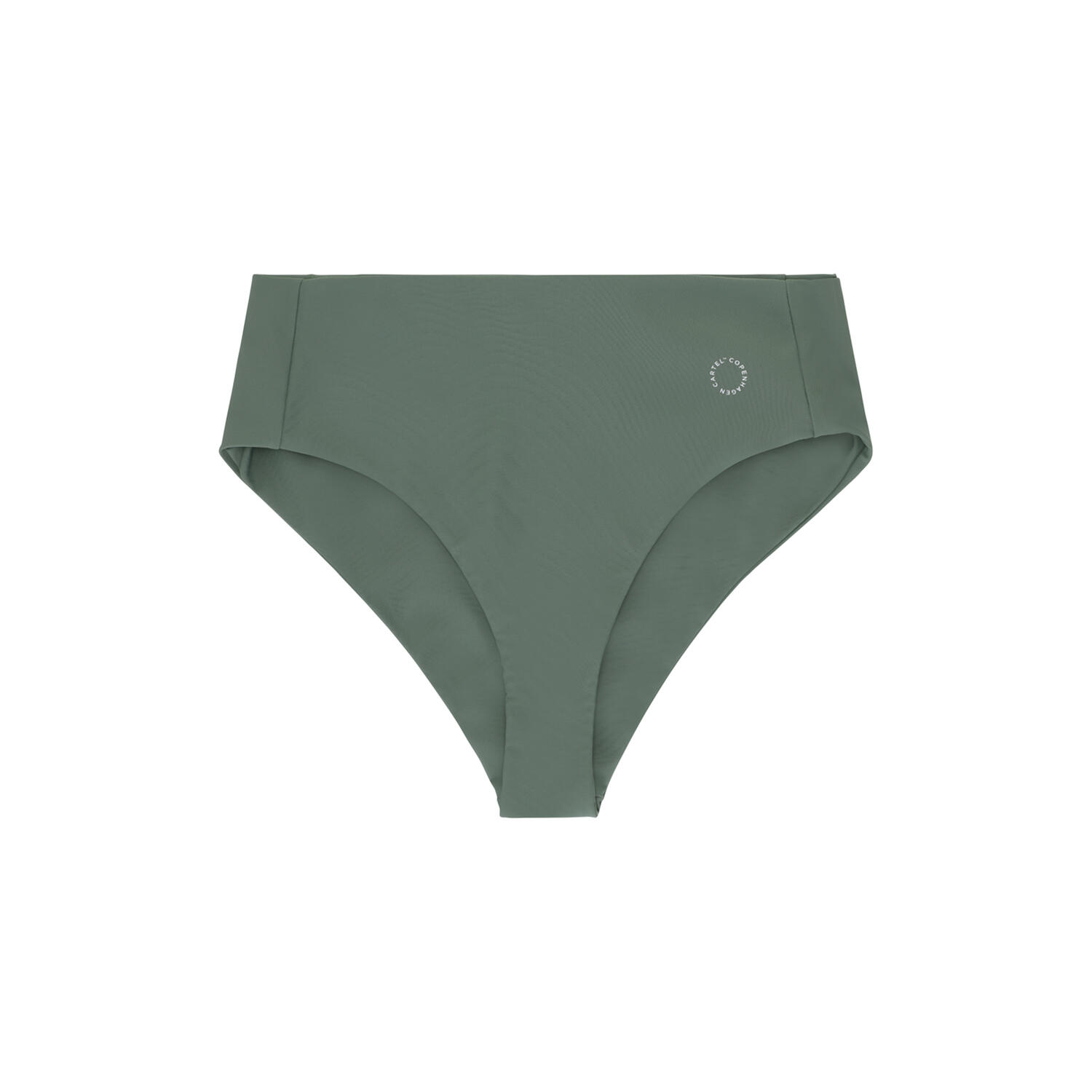 Ubud højtaljet bikinitrusse, army
