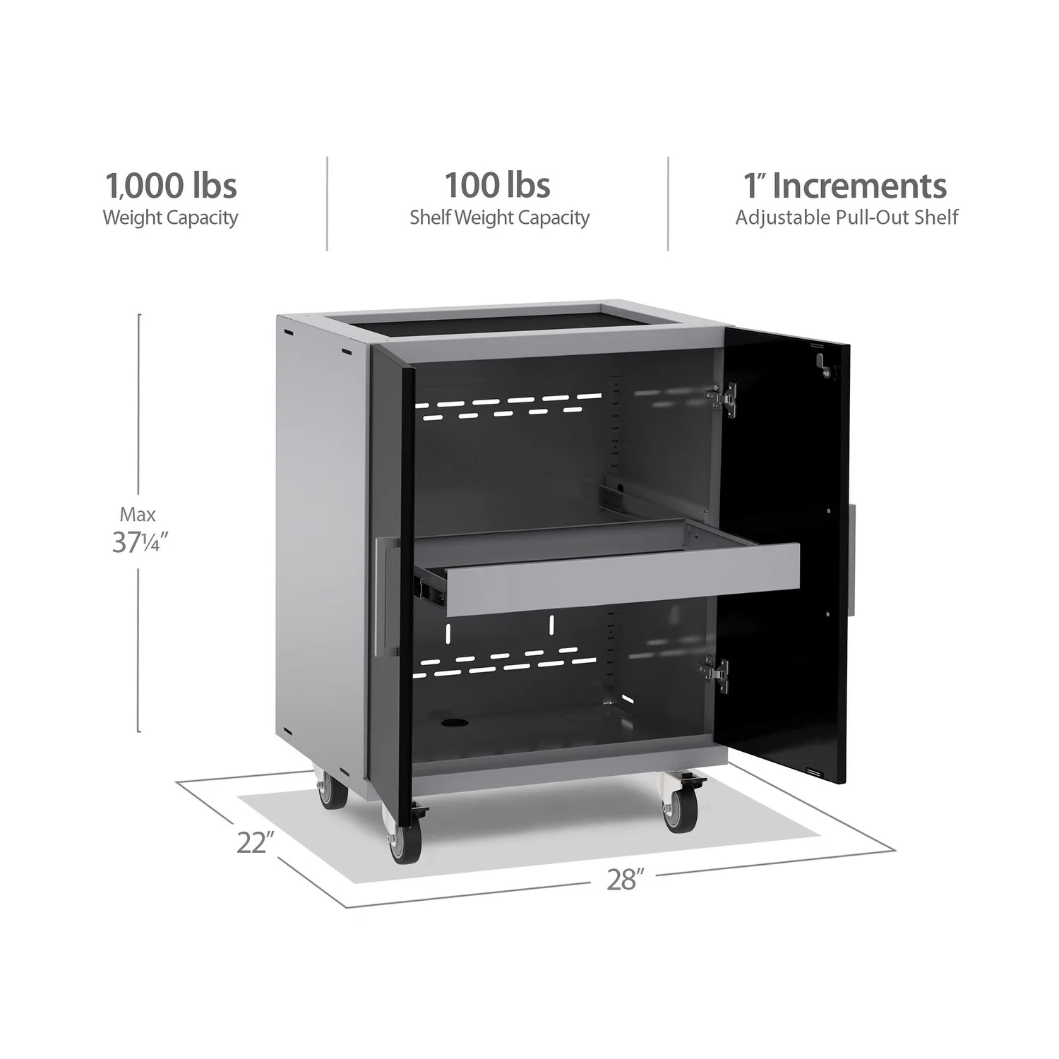 NewAge Products Performance Plus 2.0 Base Cabinet - Black