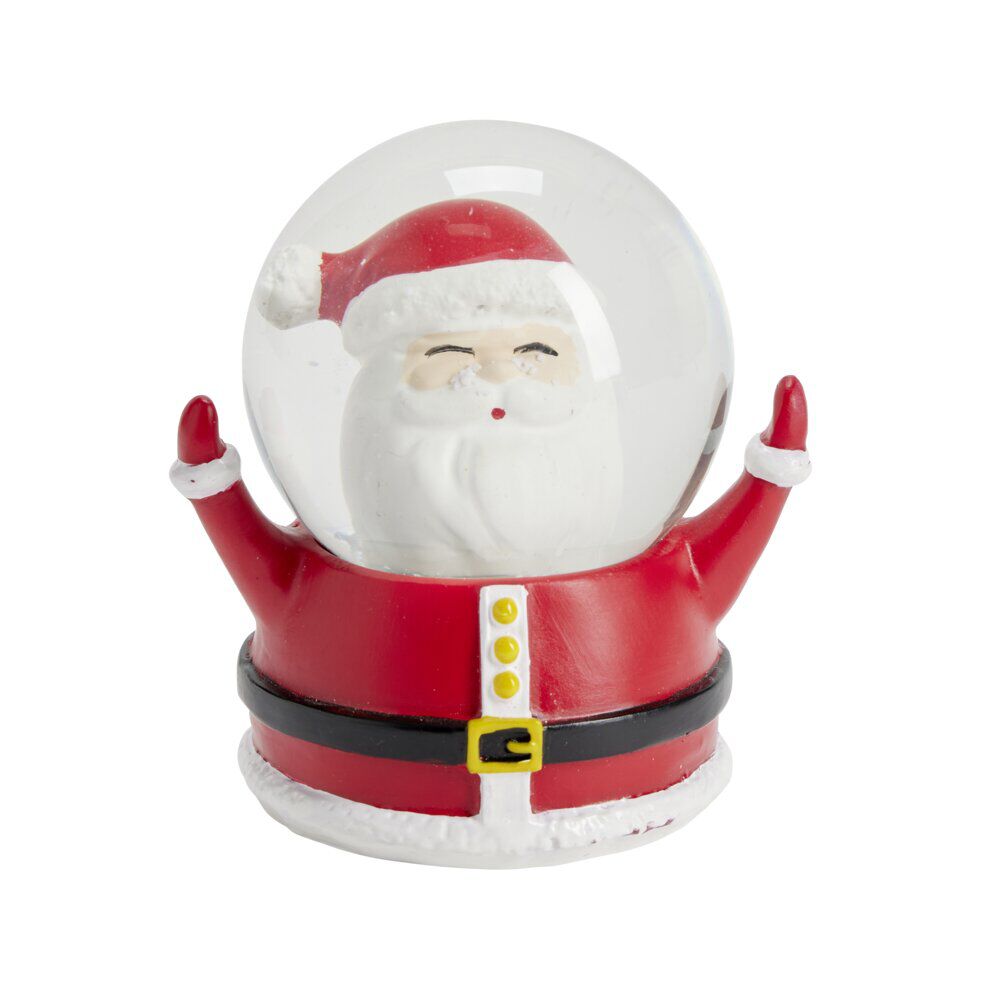 Boule à neige No&euml;l traditionnel personnage 9x6,5xH9cm (4 modèles)