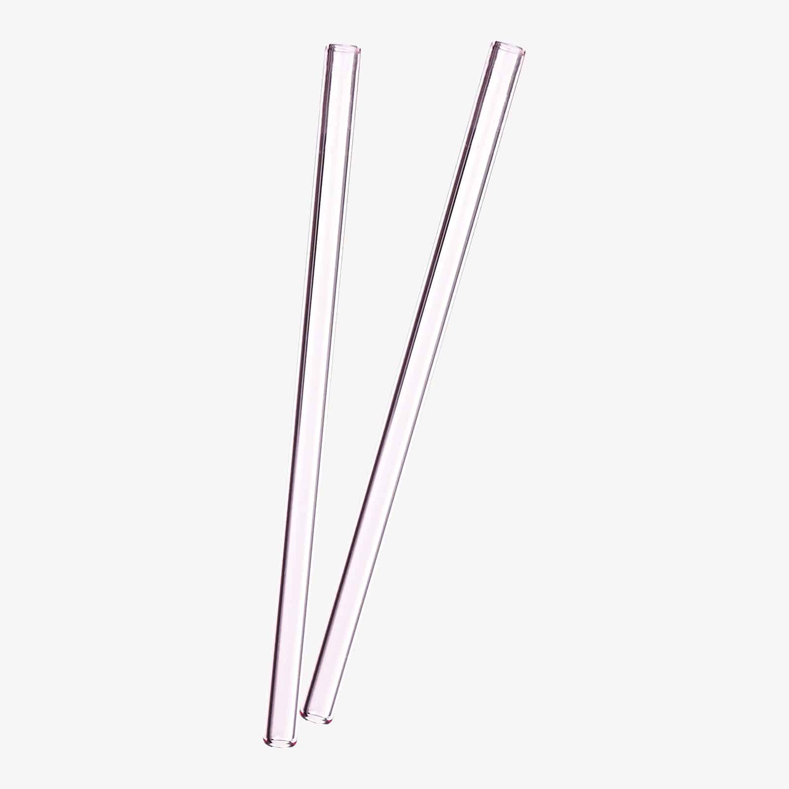 Glas-Trinkhalme Bunt, 2 Stück