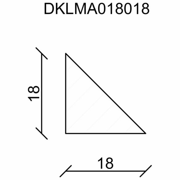 Dreikantleiste, Kiefernholz natur, LxHxT: 100 x 1,8 x 1,8 cm