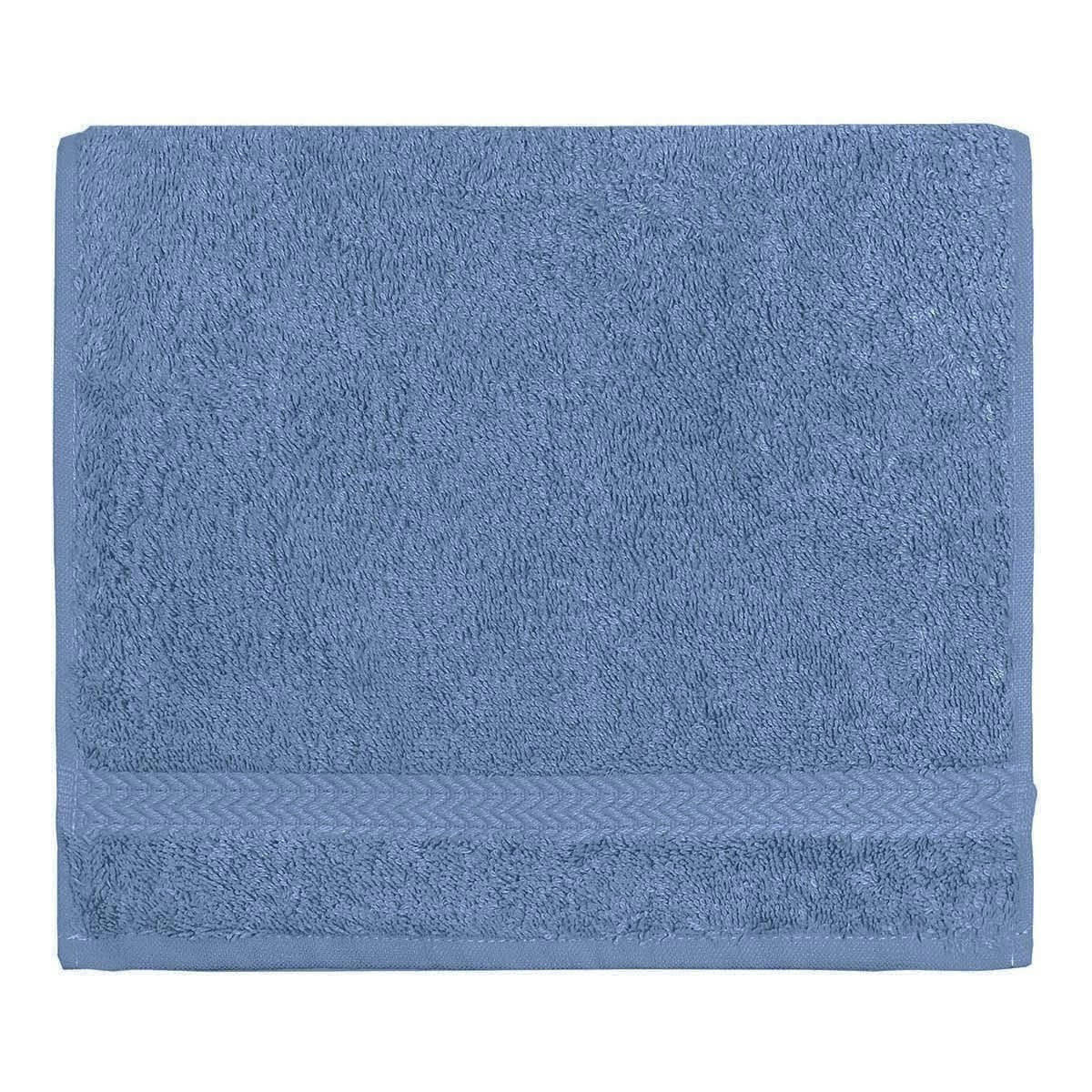 LUXURY - Lot de 3 serviettes invité 550gr/m²  cobalt 30x50 cm