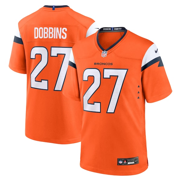 J.K. Dobbins Denver Broncos Nike Team Game Jersey -  Orange