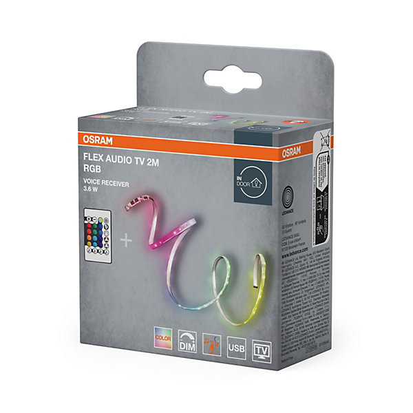 OSRAM Bande LED FLEX AUDIO TV 2M VR, blanche, 3,5 W, 55 lm
