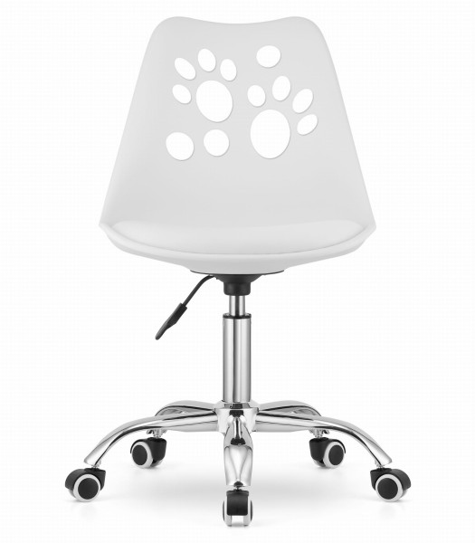 Krzesło Do Jadalni Kuchni SalonuObrotowe Print - Białe