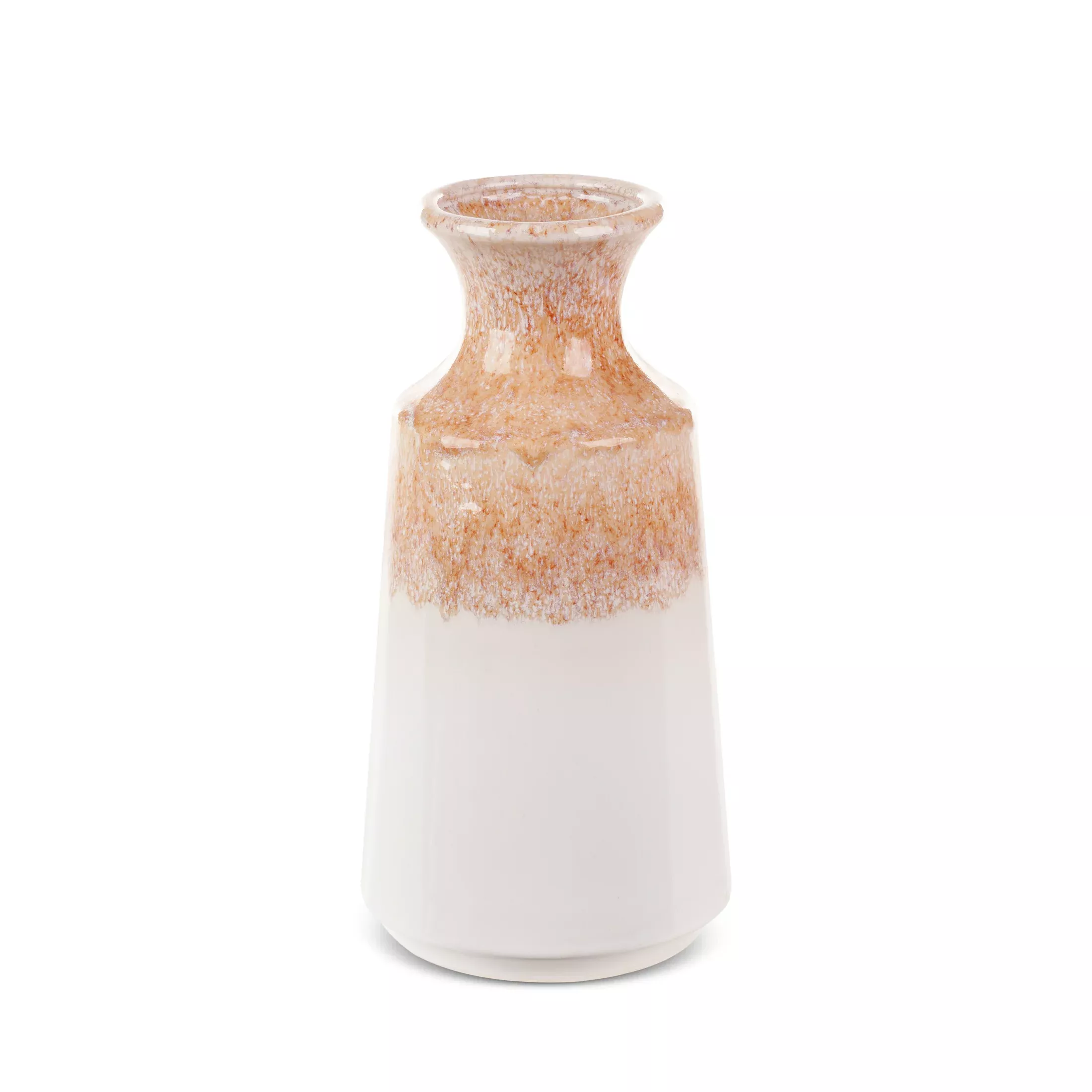Wazon ceramiczny kremowo-beżowyz efektem ombre średnica 16x31 cm RUBEN
