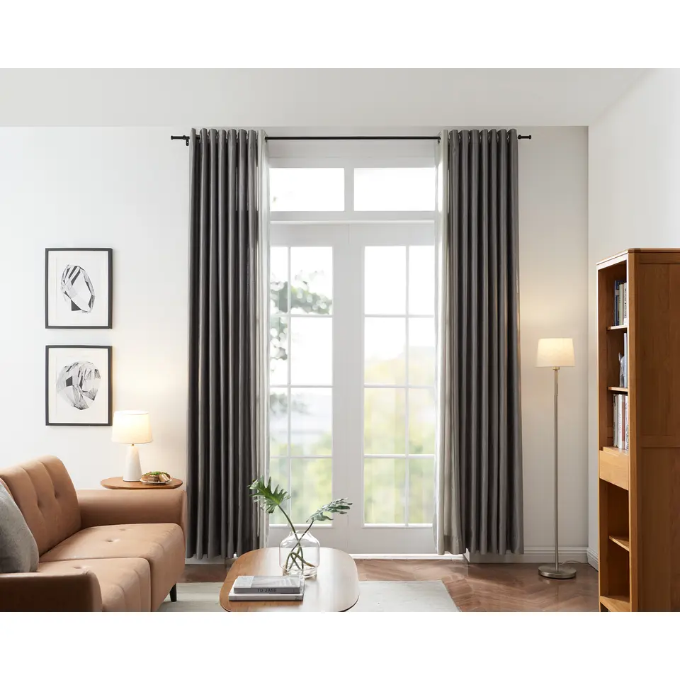 Gordijnroede - Uitschuifbaar - Stang van 125-240 cm - Zwart