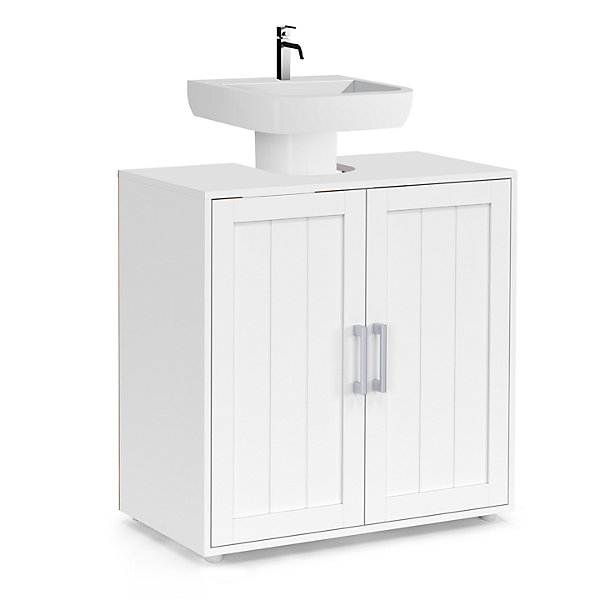 Meuble sous-lavabo salle de bain WALDO bois blanc