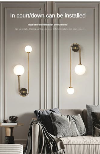 NNEOBA Modern Gold LED Wall Lamp: Illuminate Your Bedroom and Living Spaces with Style