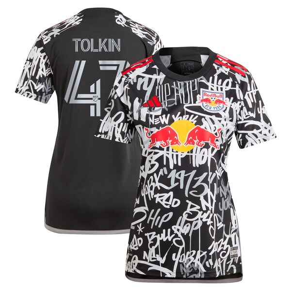 John Tolkin New York Red Bulls adidas Women's 2024 Freestyle Replica Player Jersey - Black