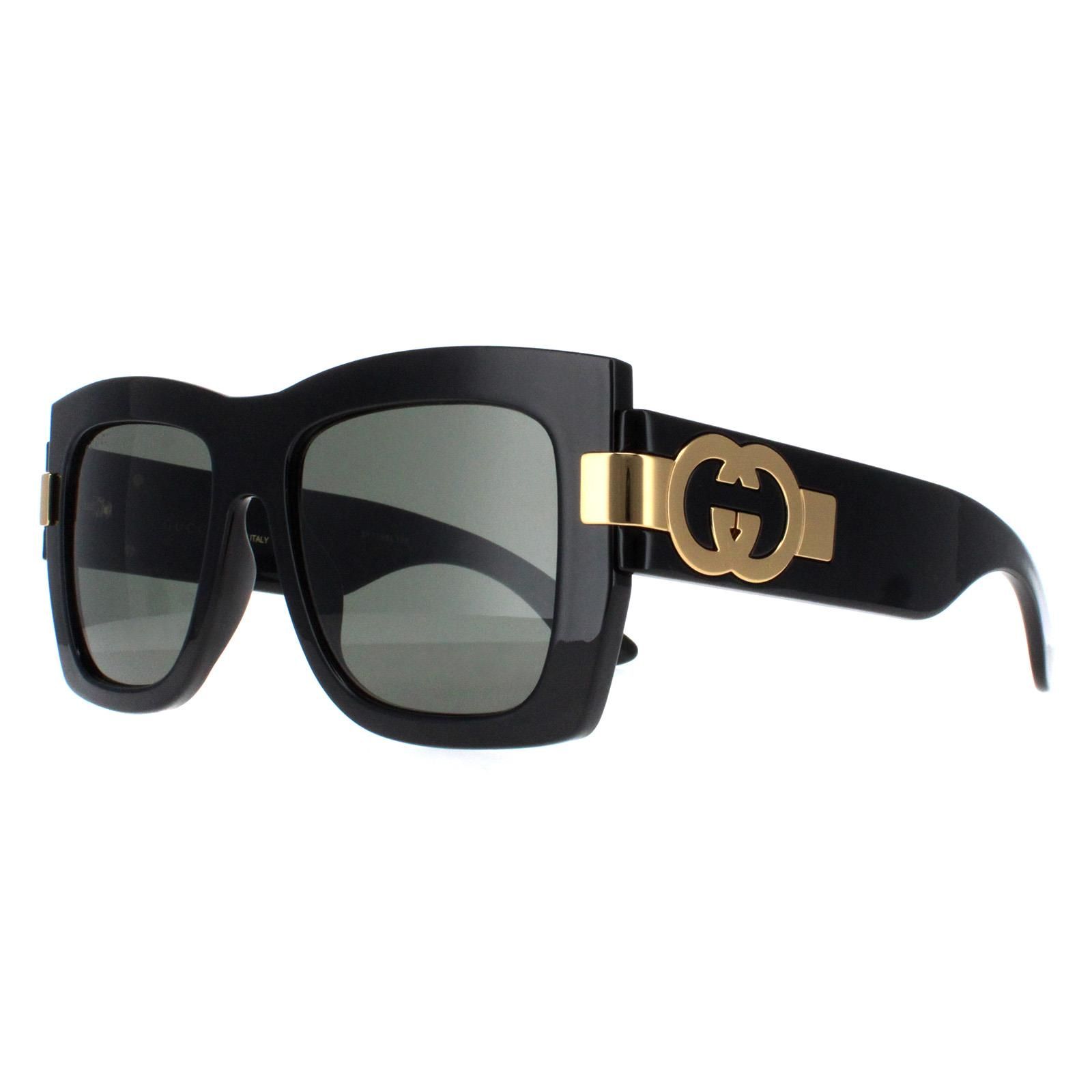Gucci Square Black with Gold Grey GG1688S